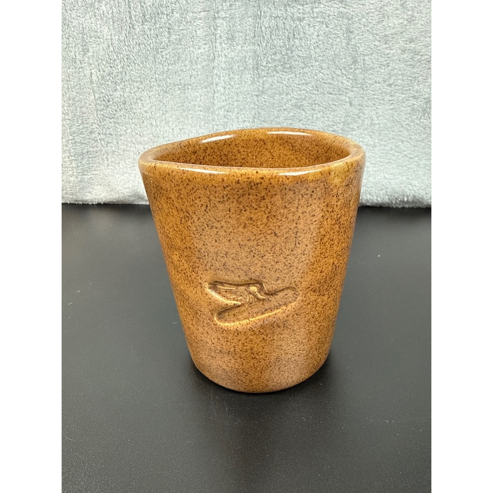Vintage DeKalb Seed Coffee Cup Monmouth Stoneware Pottery Ag Seed AdvertisingUSA